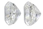 (GIA) 1.00CT ET PAR HØYKVALITETS PUTESLIPTE NATURLIGE DIAMANTER. G-H/VVS1-VVS2.
